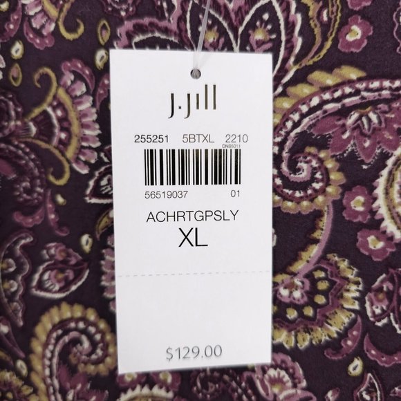 J. Jill Pink and Purple Bishop Sleeve Sundress - Picture 6 of 9